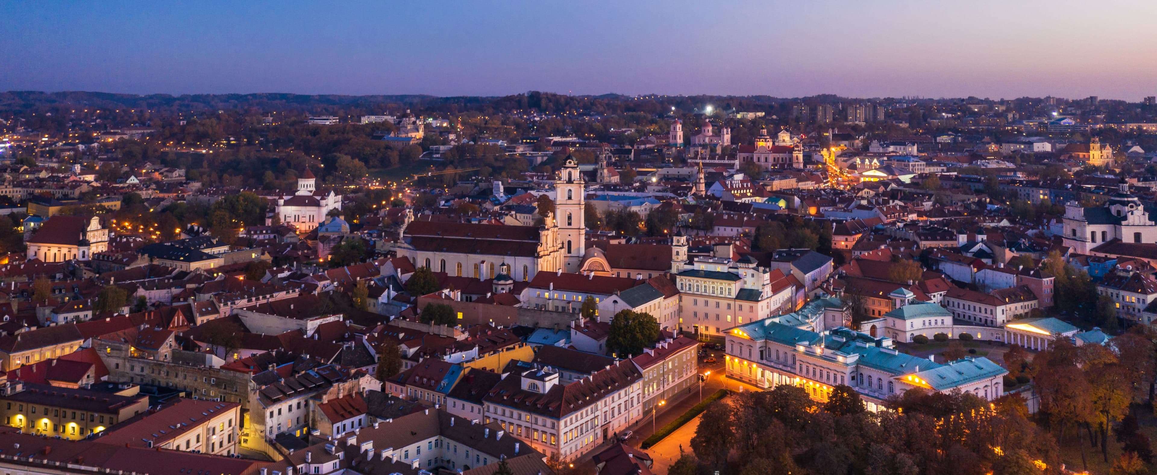 Vilniaus miesto vaizdas iš viršaus